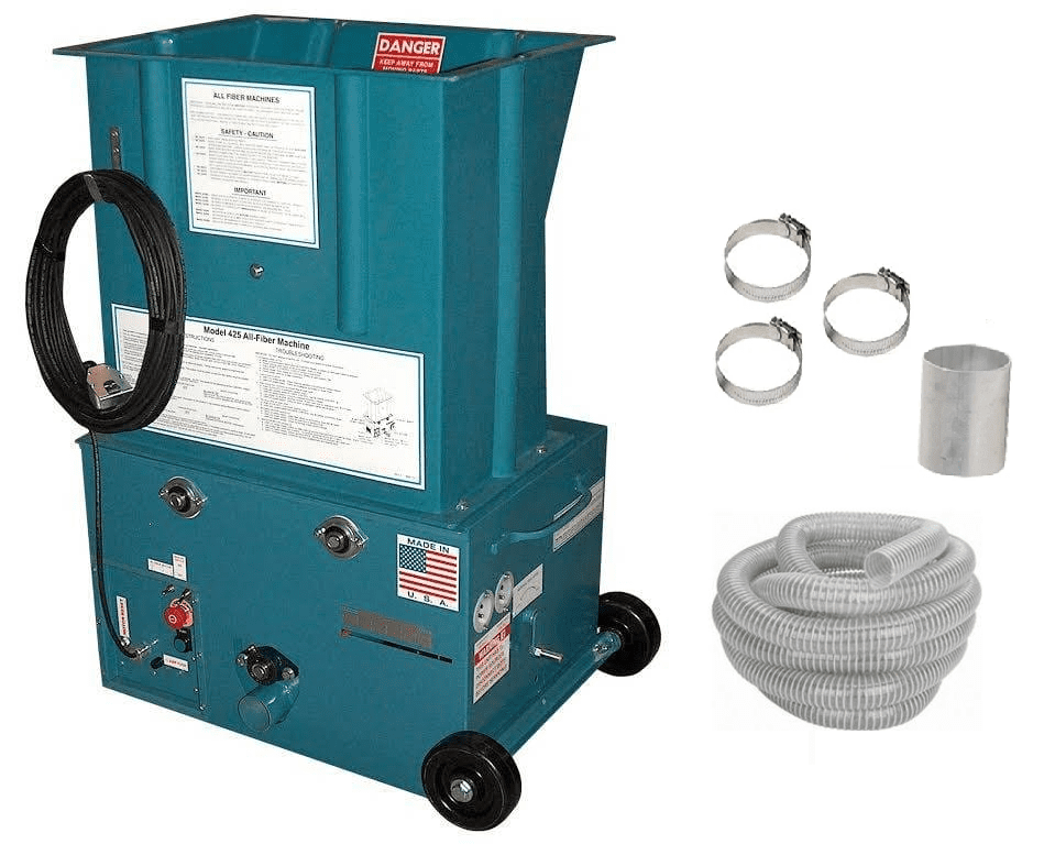 Krendl 425 fiber insulation machine complete package with hose and fiber blow in insulation machine parts