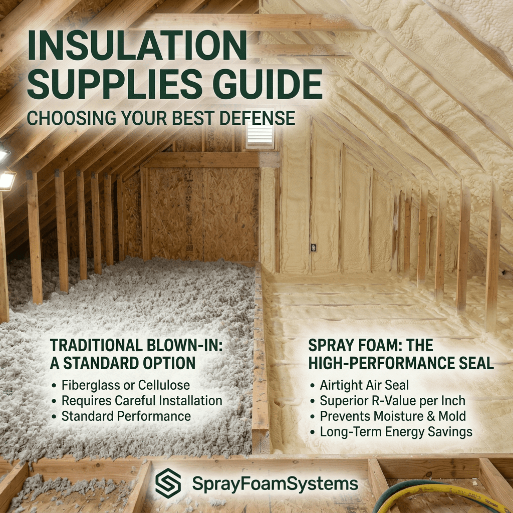 Spray Foam vs Blown-In: Insulation Supplies Guide