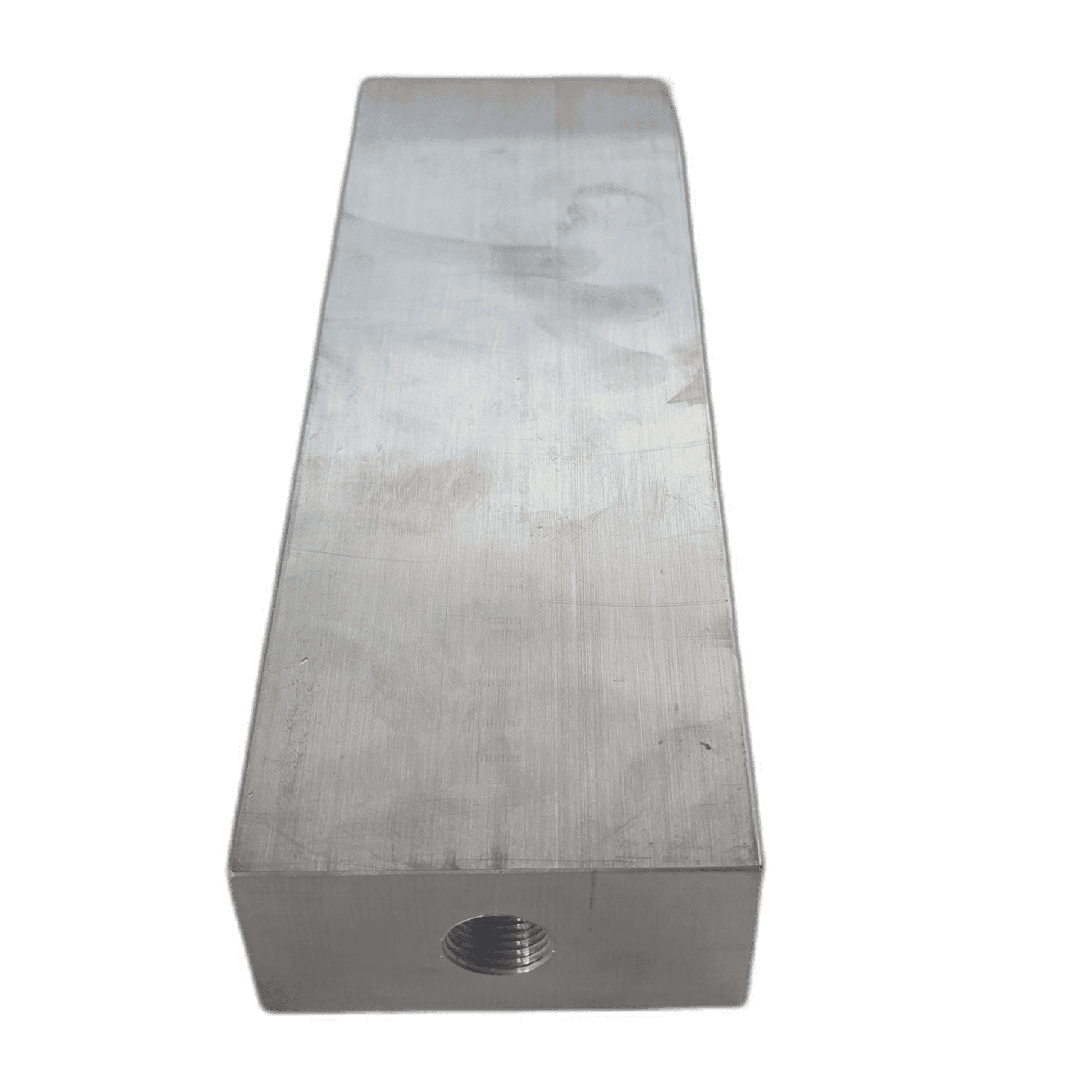 36572_nobg Side View 236431 18-inch air distribution manifold block with seven 3/8-inch ports and two 1/2-inch end ports